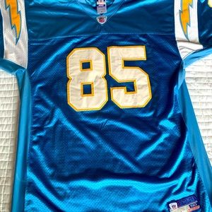 Antonio Gates Sewn on Reebok Replica Jersey Chargers Powder Blue Size 50
